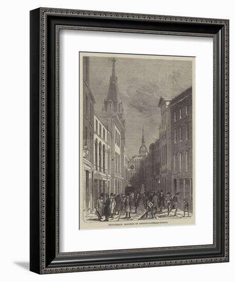 Picturesque Sketches of London, Lombard-Street-John Wykeham Archer-Framed Giclee Print