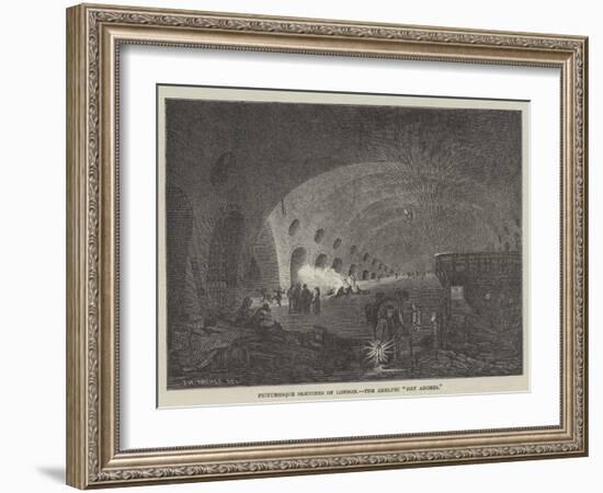 Picturesque Sketches of London, the Adelphi Dry Arches-John Wykeham Archer-Framed Giclee Print