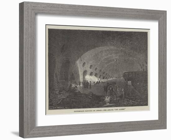 Picturesque Sketches of London, the Adelphi Dry Arches-John Wykeham Archer-Framed Giclee Print