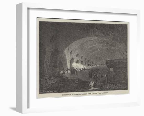 Picturesque Sketches of London, the Adelphi Dry Arches-John Wykeham Archer-Framed Giclee Print