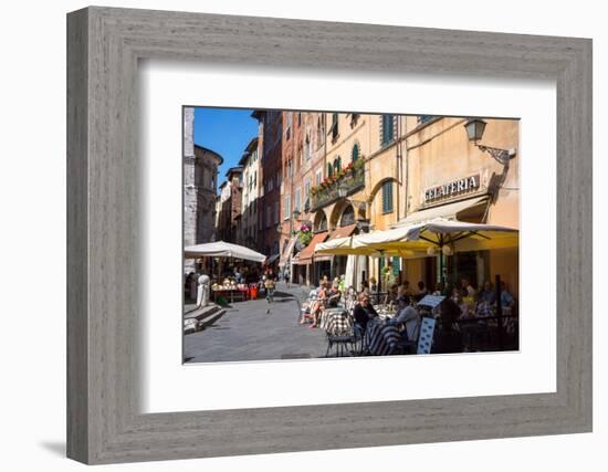 Picturesque Street in Lucca, Tuscany, Italy, Europe-Peter Groenendijk-Framed Photographic Print