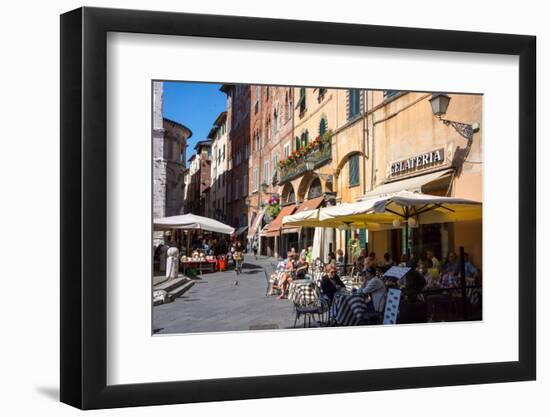 Picturesque Street in Lucca, Tuscany, Italy, Europe-Peter Groenendijk-Framed Photographic Print