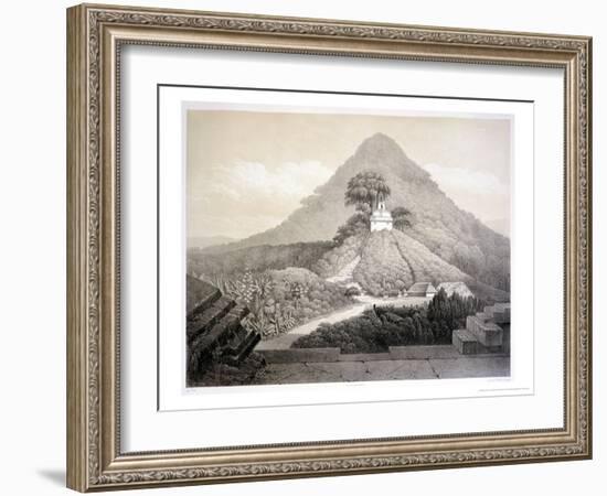 Picturesque View at the Temple of the Cross, Palenque, Plate 20 from "Ancient Monuments of Mexico"-Johann Friedrich Maximilian Von Waldeck-Framed Giclee Print