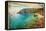 Picturesue Italian Coast - Artwork In Retro Painting Style-Maugli-l-Framed Stretched Canvas