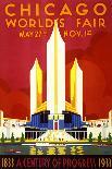 "Chicago World's Fair" Vintage Travel Poster, 1933-Piddix-Art Print