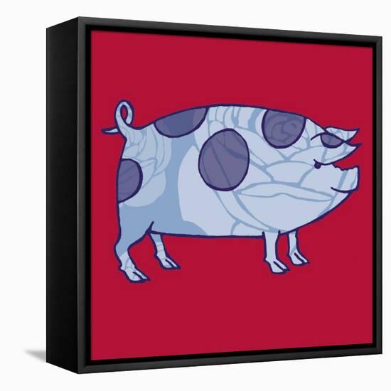 Piddle Valley Pig, 2005-Sarah Hough-Framed Premier Image Canvas