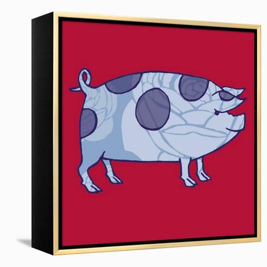 Piddle Valley Pig, 2005-Sarah Hough-Framed Premier Image Canvas