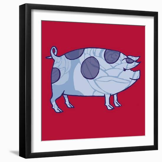 Piddle Valley Pig, 2005-Sarah Hough-Framed Giclee Print