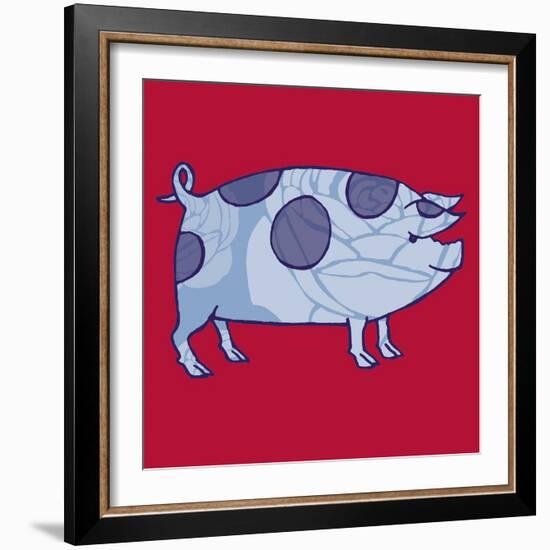 Piddle Valley Pig, 2005-Sarah Hough-Framed Giclee Print