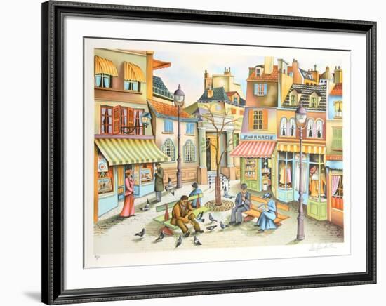 Pidgeon Feeder-Ari Gradus-Framed Collectable Print