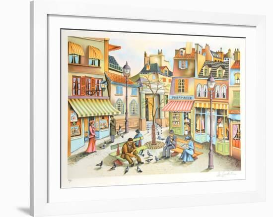 Pidgeon Feeder-Ari Gradus-Framed Collectable Print