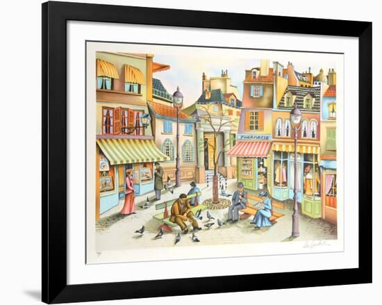 Pidgeon Feeder-Ari Gradus-Framed Collectable Print