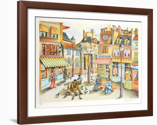 Pidgeon Feeder-Ari Gradus-Framed Collectable Print