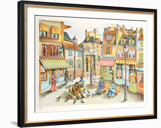 Pidgeon Feeder-Ari Gradus-Framed Collectable Print