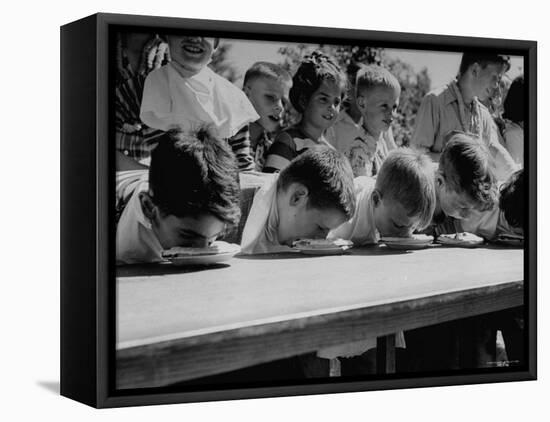 Pie Eating Contest During Church Social-Al Fenn-Framed Premier Image Canvas