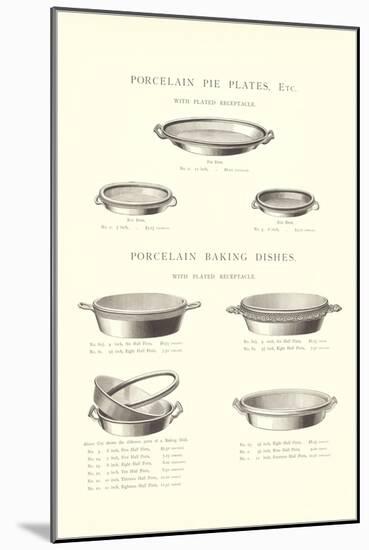 Pie Plates and Baking Dishes-null-Mounted Art Print