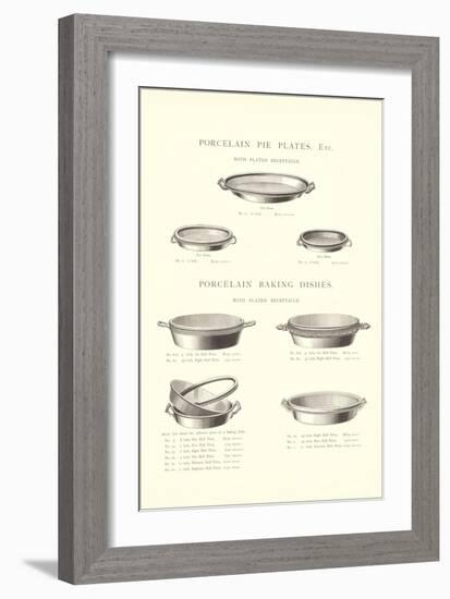 Pie Plates and Baking Dishes-null-Framed Premium Giclee Print