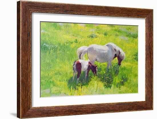 Piebald horse and foal-William Ireland-Framed Giclee Print