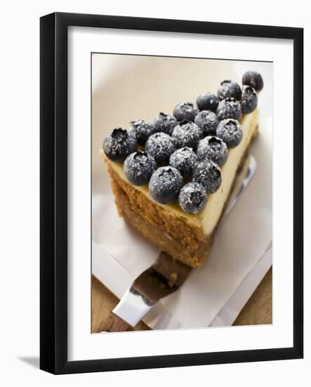 Piece of Blueberry Cheesecake-null-Framed Photographic Print