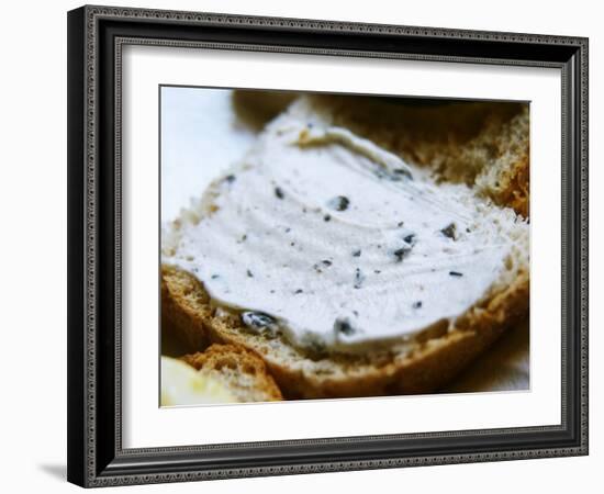 Piece of Bread with Truffles Butter, Truffiere De La Bergerie (Truffiere) Truffles Farm-Per Karlsson-Framed Photographic Print