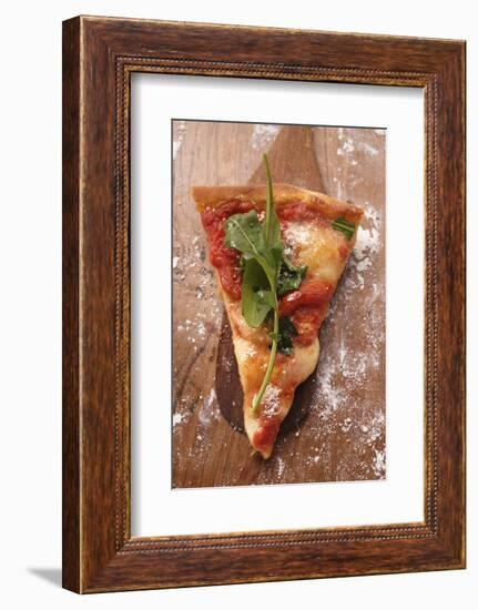 Piece of Cheese and Tomato Pizza with Rocket-Eising Studio - Food Photo and Video-Framed Photographic Print