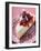 Piece of Cheesecake with Raspberries and Cream-null-Framed Photographic Print