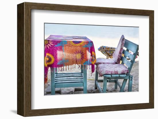 Piece of Furniture, Brightly, Beach Bar, Thailand, Beach-Andrea Haase-Framed Photographic Print