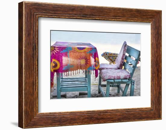 Piece of Furniture, Brightly, Beach Bar, Thailand, Beach-Andrea Haase-Framed Photographic Print