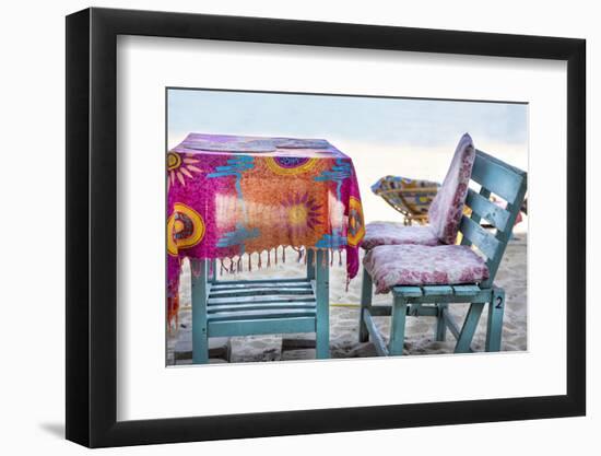 Piece of Furniture, Brightly, Beach Bar, Thailand, Beach-Andrea Haase-Framed Photographic Print