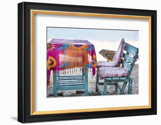 Piece of Furniture, Brightly, Beach Bar, Thailand, Beach-Andrea Haase-Framed Photographic Print