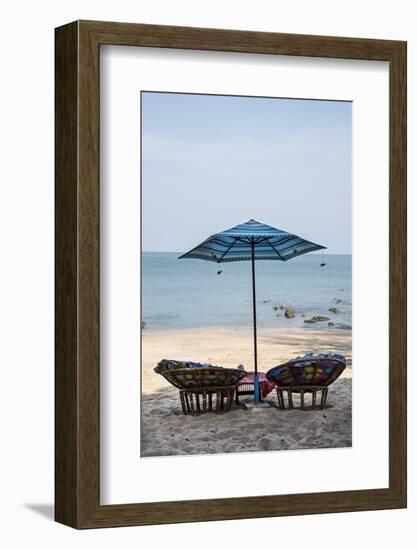 Piece of Furniture, Sunshade, Beach Bar, Thailand, Beach-Andrea Haase-Framed Photographic Print
