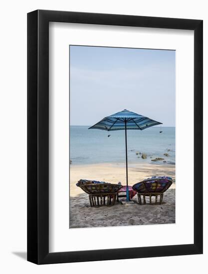 Piece of Furniture, Sunshade, Beach Bar, Thailand, Beach-Andrea Haase-Framed Photographic Print