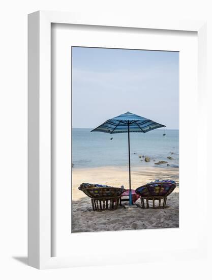 Piece of Furniture, Sunshade, Beach Bar, Thailand, Beach-Andrea Haase-Framed Photographic Print