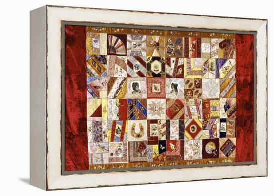Pieced and Appliqued Contained Crazy Quilt, American, Late 19th Century-null-Framed Premier Image Canvas