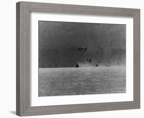 Pieces of a Hot Rod Exploding in Every Direction after an Accident-J^ R^ Eyerman-Framed Photographic Print