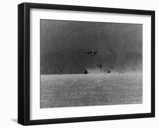 Pieces of a Hot Rod Exploding in Every Direction after an Accident-J^ R^ Eyerman-Framed Photographic Print