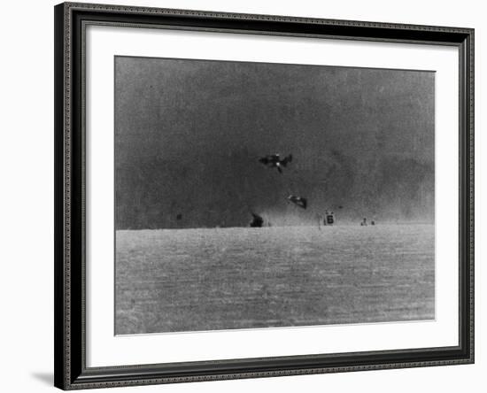 Pieces of a Hot Rod Exploding in Every Direction after an Accident-J^ R^ Eyerman-Framed Photographic Print