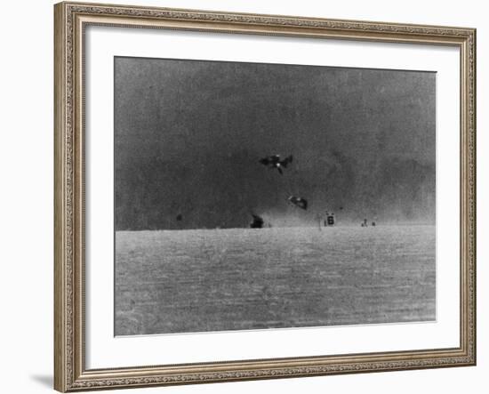 Pieces of a Hot Rod Exploding in Every Direction after an Accident-J^ R^ Eyerman-Framed Photographic Print