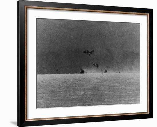 Pieces of a Hot Rod Exploding in Every Direction after an Accident-J^ R^ Eyerman-Framed Photographic Print