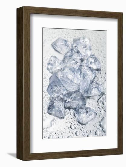 Pieces of Crushed Ice Cubes-Kröger and Gross-Framed Photographic Print