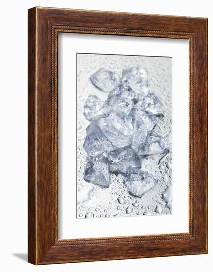 Pieces of Crushed Ice Cubes-Kröger and Gross-Framed Photographic Print