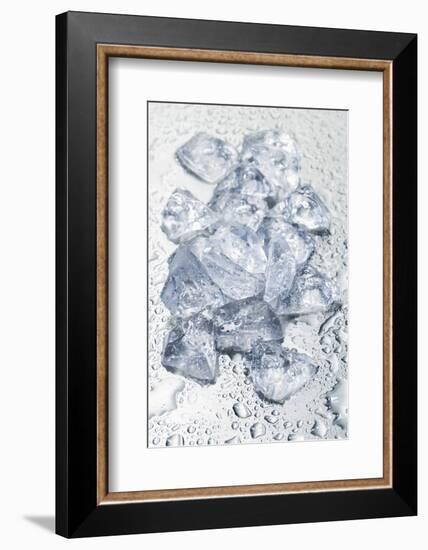 Pieces of Crushed Ice Cubes-Kröger and Gross-Framed Photographic Print