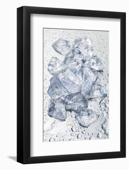 Pieces of Crushed Ice Cubes-Kröger and Gross-Framed Photographic Print