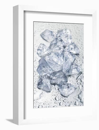 Pieces of Crushed Ice Cubes-Kröger and Gross-Framed Photographic Print