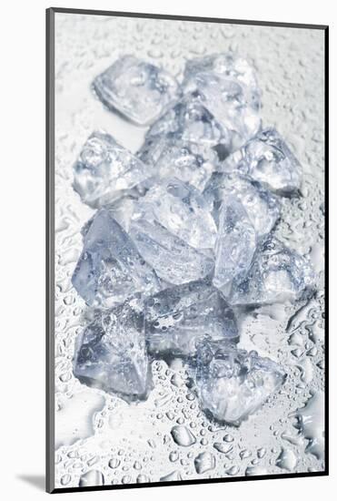 Pieces of Crushed Ice Cubes-Kröger and Gross-Mounted Photographic Print