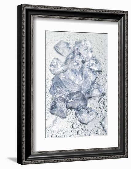 Pieces of Crushed Ice Cubes-Kröger and Gross-Framed Photographic Print