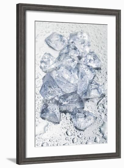 Pieces of Crushed Ice Cubes-Kröger and Gross-Framed Photographic Print