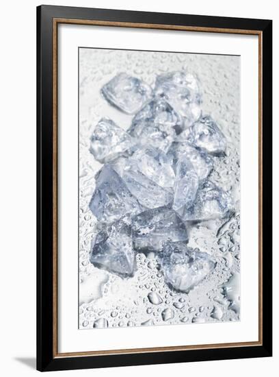 Pieces of Crushed Ice Cubes-Kröger and Gross-Framed Photographic Print