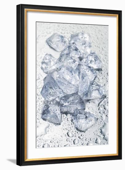 Pieces of Crushed Ice Cubes-Kröger and Gross-Framed Photographic Print