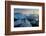 Pieces of glacial ice over black sand being washed by waves, Iceland-Raul Touzon-Framed Photographic Print